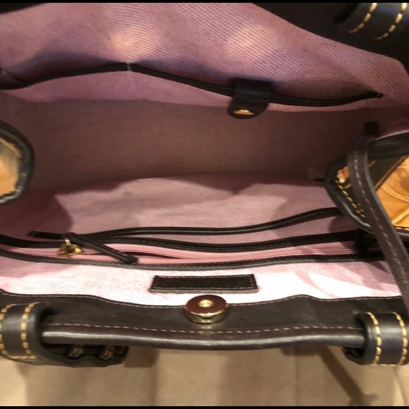 Dooney & Bourke Leather Croco Embossed Satchel - Picture 7 of 7